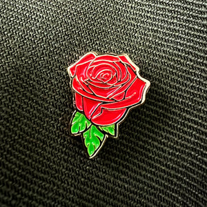 Rose Pin Enamel Lapel Brooch